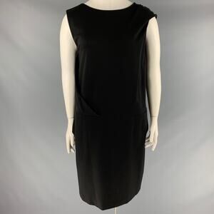 CACHAREL Size 14 Black Nylon Blend Sleeveless Drop Waist Dress